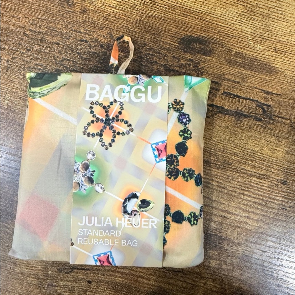 BAGGU Julia Heuer Reusable Bag - Orange and Green